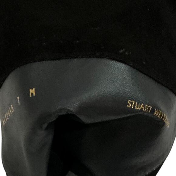 Stuart Weitzman 5050 City Block Boots Black Suede Over-the-Knee Stretch Size 7 - Picture 12 of 14